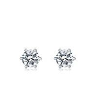 oec moissanite stud earrings for women solid 925 sterling silver brillant cut d vvs wedding jewelry