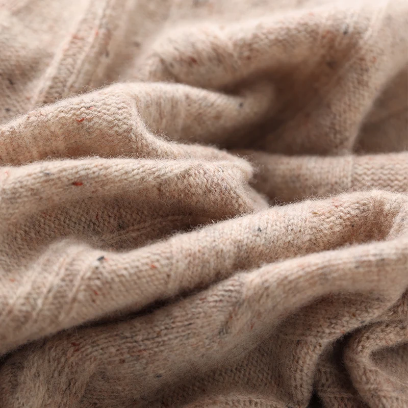 Свитер женский с высоким воротником Осень-зима 2024 новинка 100% шерсть кашемир