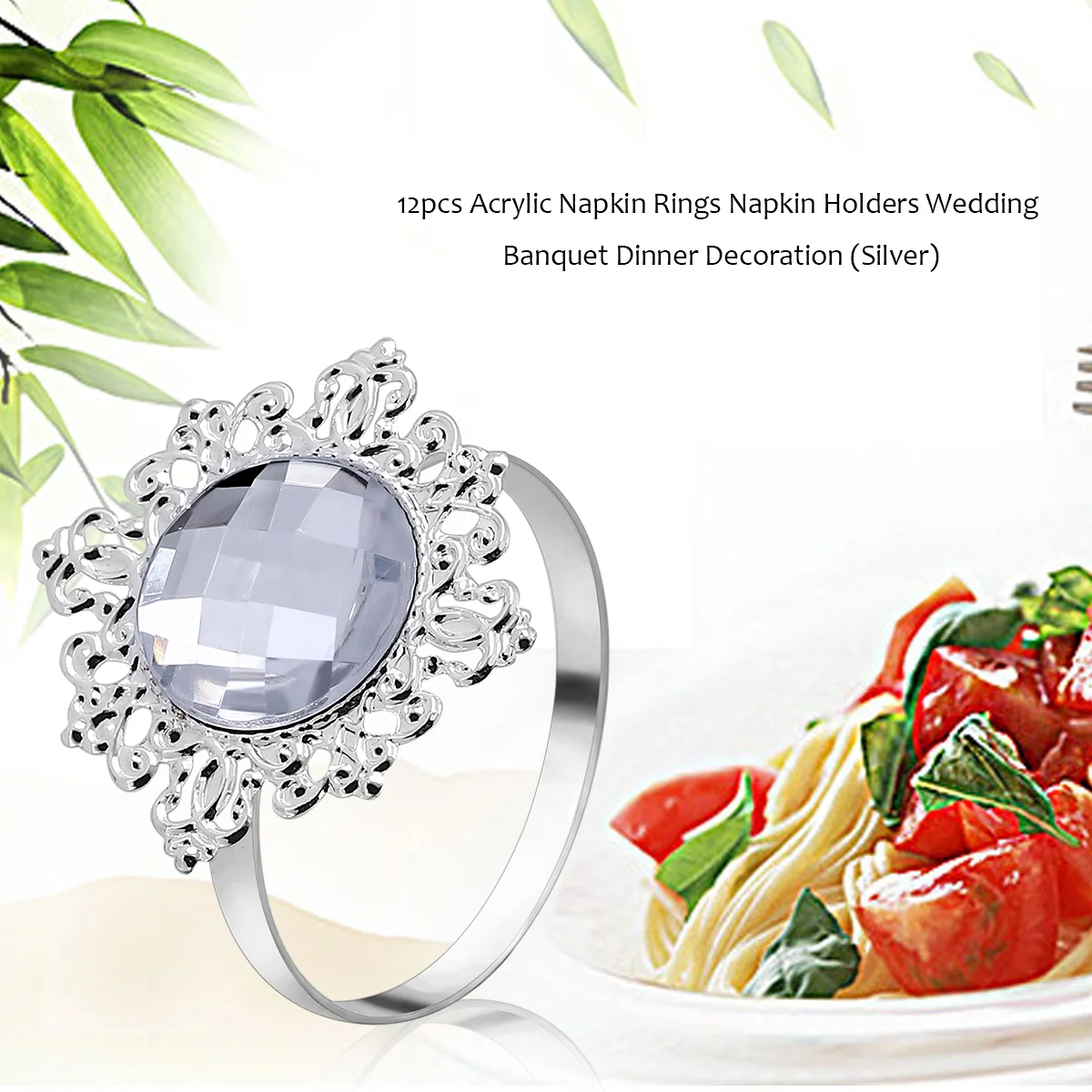 

Napkin Rings Ring Holder Wedding Dinner Set Banquet Napkins Holders Silver Acrylicserviette Bling Christmas Metal Gold Diamond