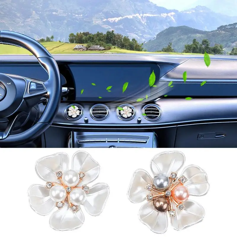 

Pearl Petals Aromatherapy Air Vent Clip Air Conditioner Freshener Flower Decor Air Fragrance Smell Diffuser Auto Accessories