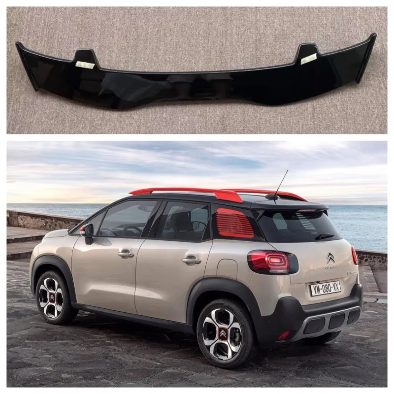 

Rear Wing For Citroen C3 Spoiler 2018 2019 2020 2021 Hatchback Spoiler ABS Plastic Carbon Fiber Look Accessories Roof Rear Wing