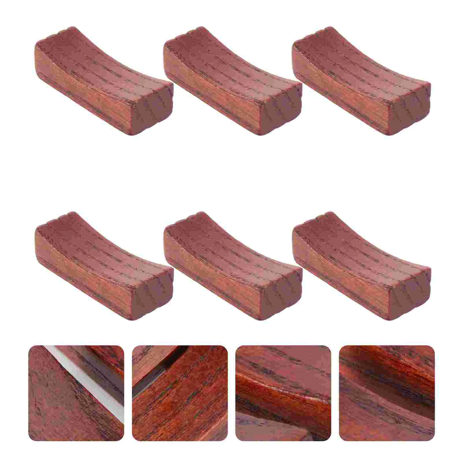 

6 Pcs Chopsticks Rest Vintage Spoons Dinner Holder Chinese Decor Pillow Stand Flatware Rests Tables Tableware Wooden Rack