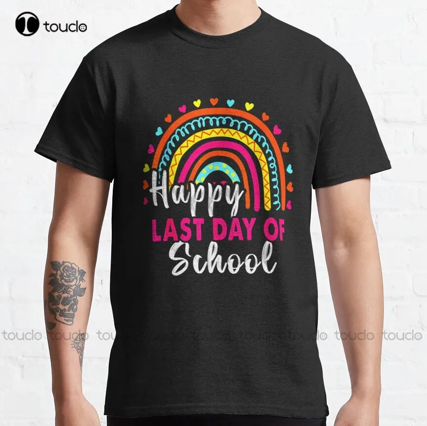 

Goodbye School Hello Summer - Happy Last Day Of School Students And Teachers Classic T-Shirt Workout Shirts Christmas Gift Retro