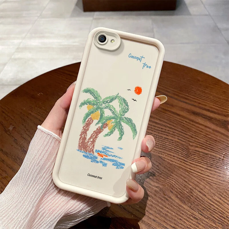 Мягкий чехол с рисунком кокосового дерева Red Sun Beach для VIVO Y35m Y78 Plus Y78m Y77 Y77e Y73t Y11 Y35 Y76s