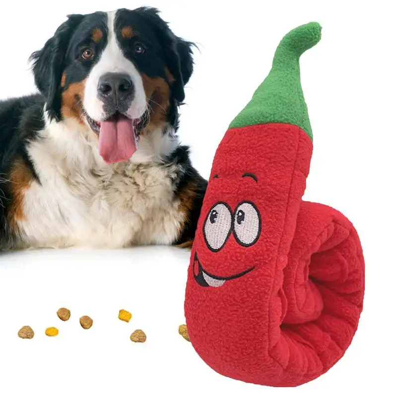 

Игрушка-пазл Чили для собак, долговечная кормушка в форме Чили, игрушки-головоломки для котят и щенков, устойчивые аксессуары