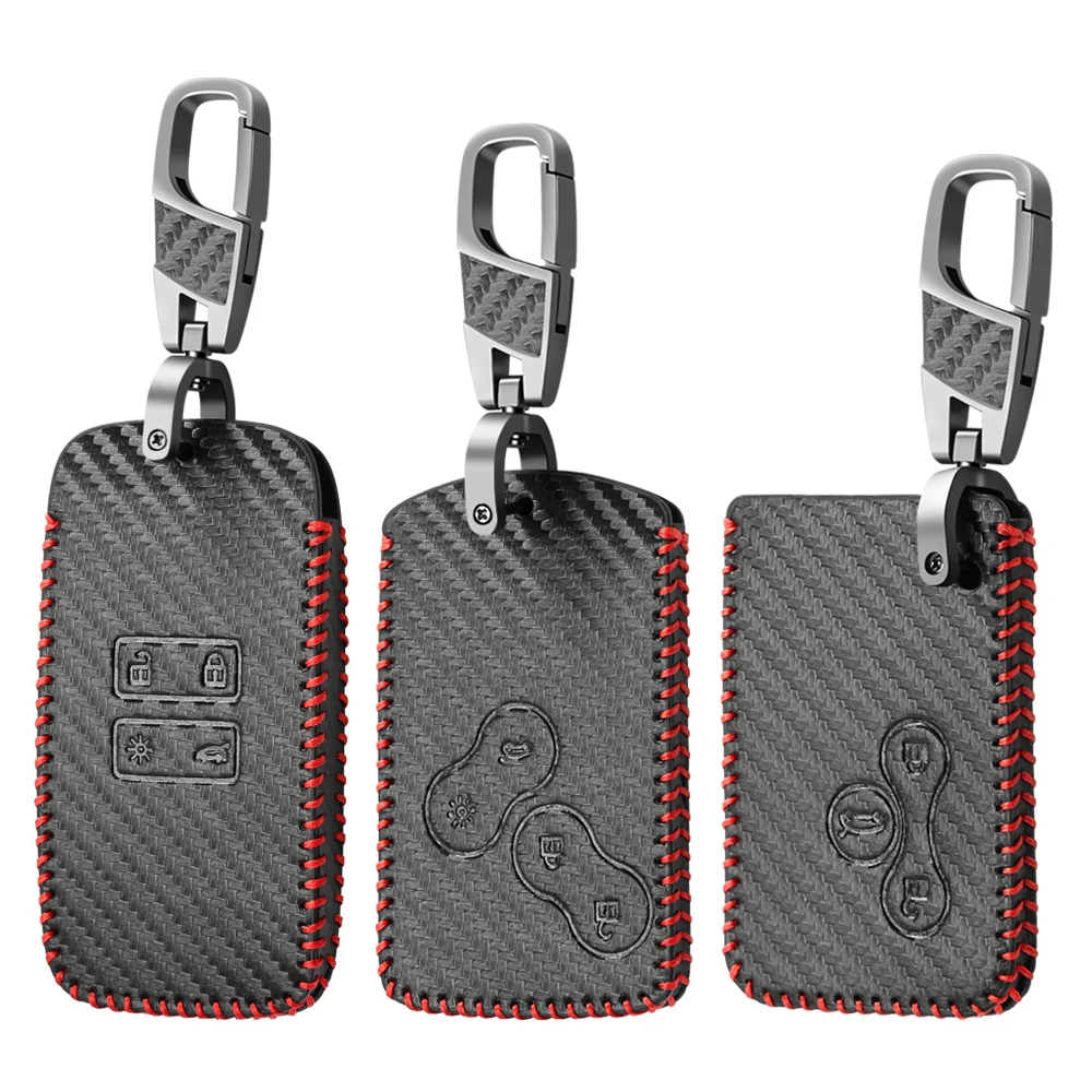 Кожаный чехол для Renault Clio 4 5 Austral Arkana Captur Megane Zoe Koleos Kadjar Dacia Duster Sandero Jogger Logan