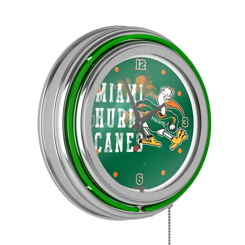

of Chrome Double Rung Neon Clock - Smoke