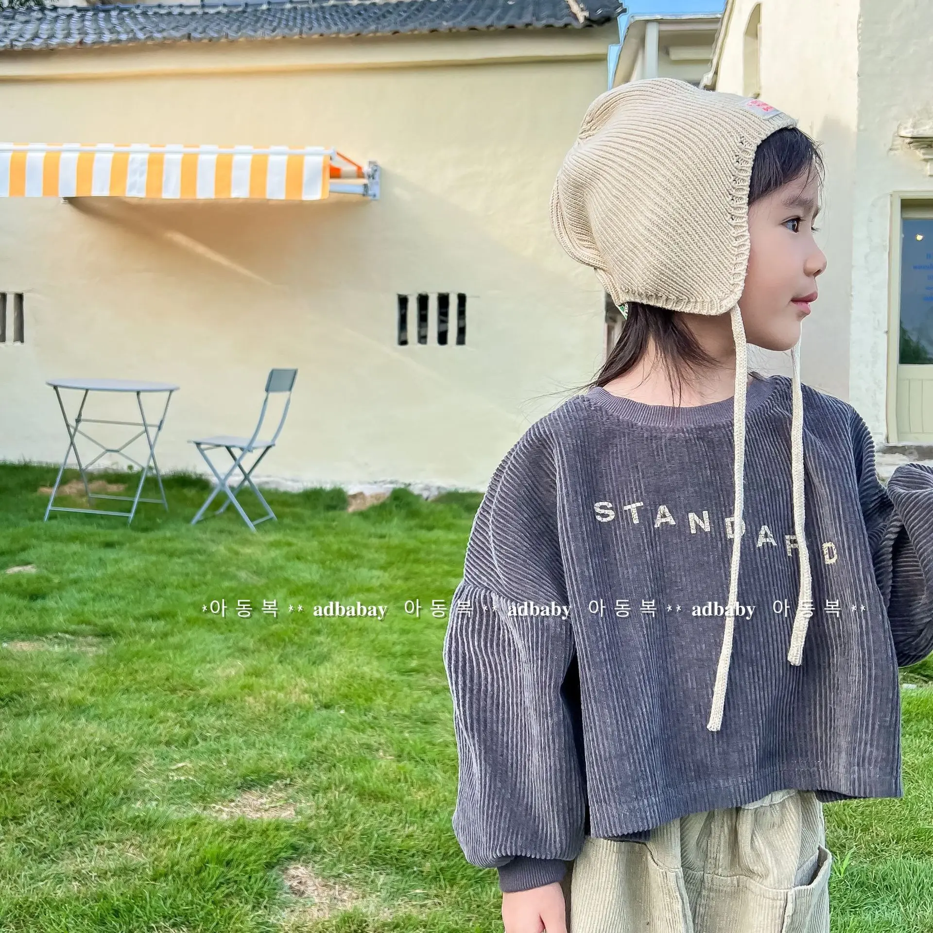 2022 New Children Corduroy Sweatshirt Autumn Baby Long Sleeve T Shirts Fashion Boys Girls Letter Print Sweatshirt Kids Shirts