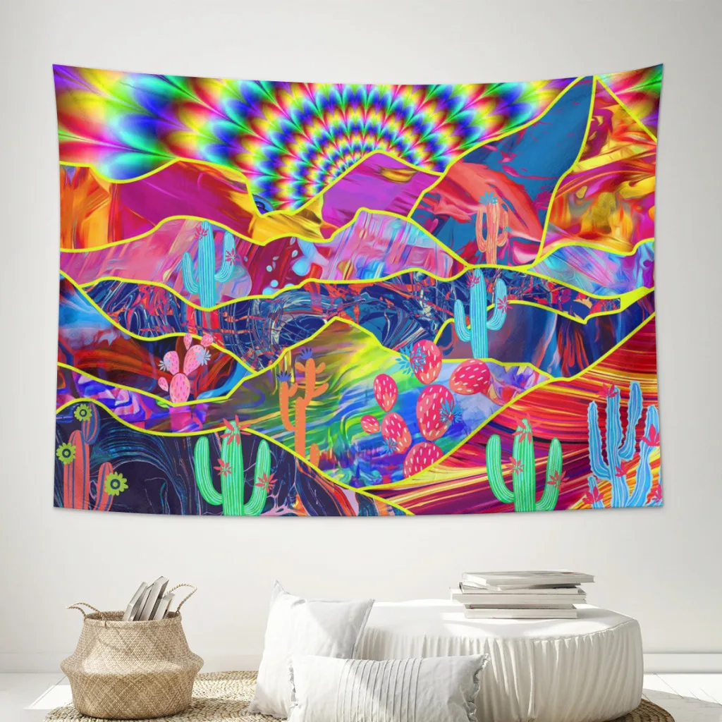 

Ultraviolet-tapestry-fluorescent-tapestry-future-city-tapestry-3d-world-home-decor-boho-decor-hippie-tapestry-wall