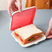 new reusable microwave sandwich boxes container lunch box food storage case storage box
