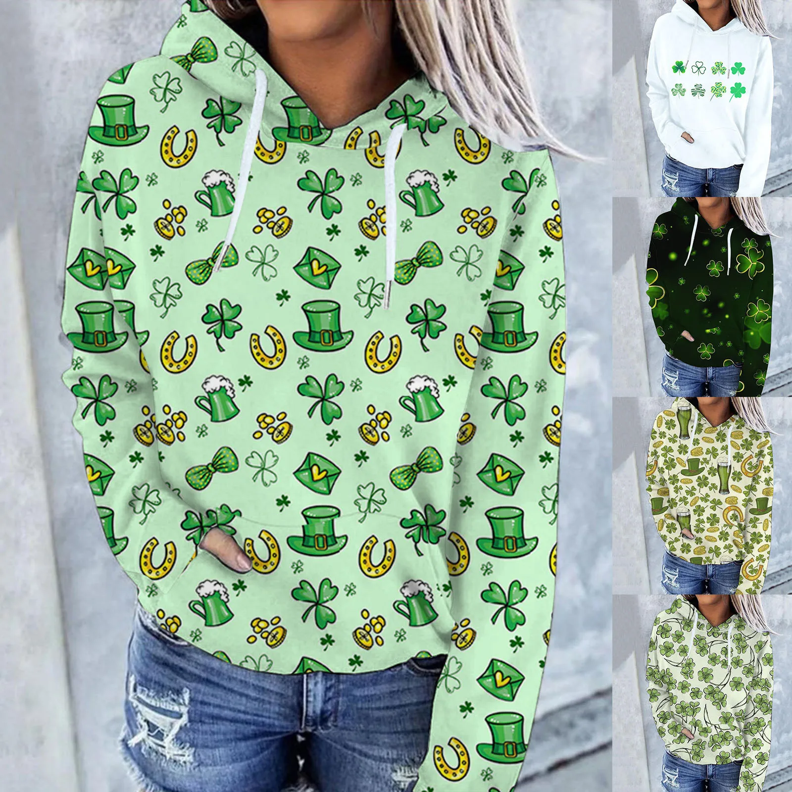 

Однотонные толстовки для женщин с цифровым принтом День Святого Валентина, мешковатая Толстовка с длинным рукавом, повседневная куртка, свитер 3D, женские куртки