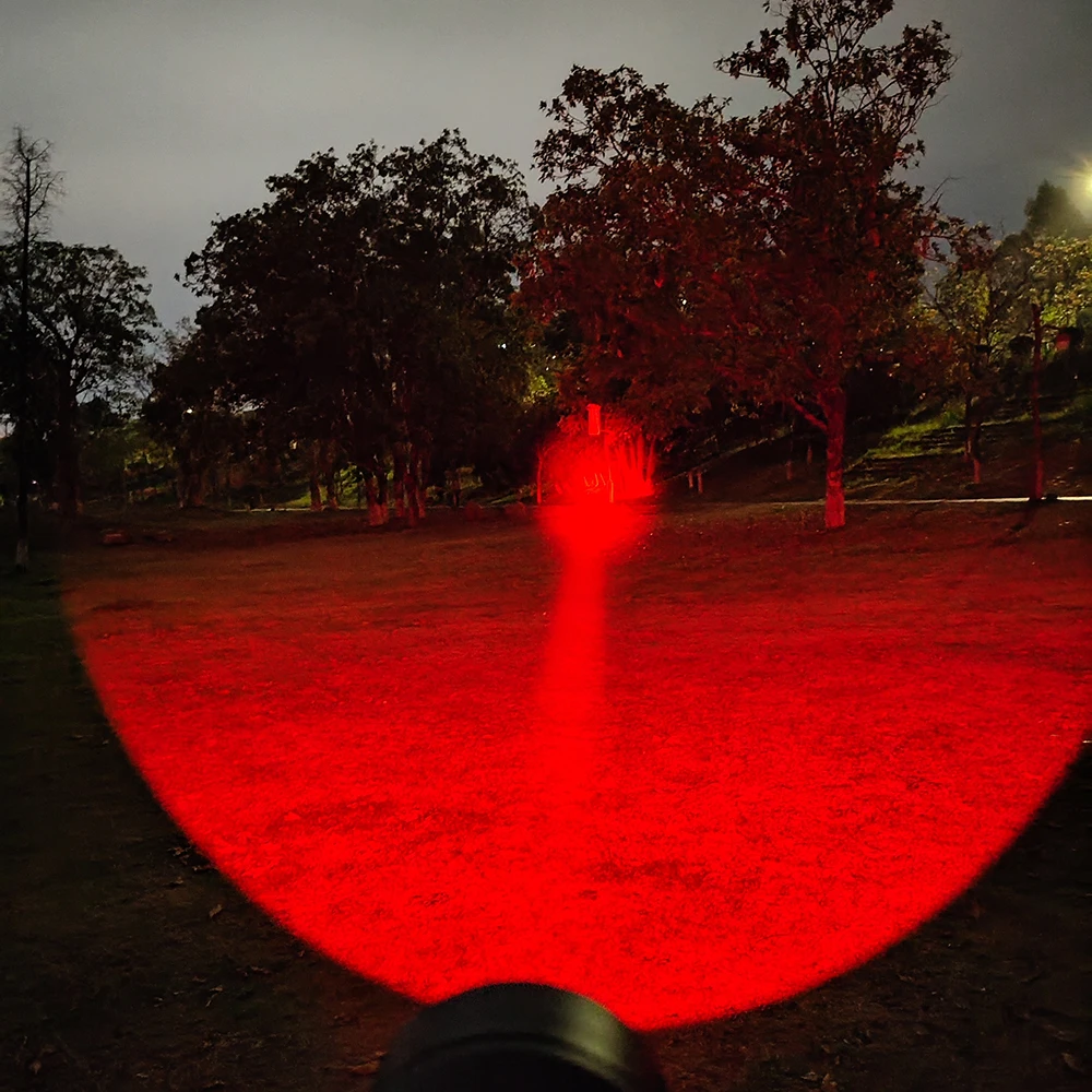 Светодиодная лампа Convoy L21B KR CSLNM1.23 красная 12 групп высокая мощность 21700 вспышки