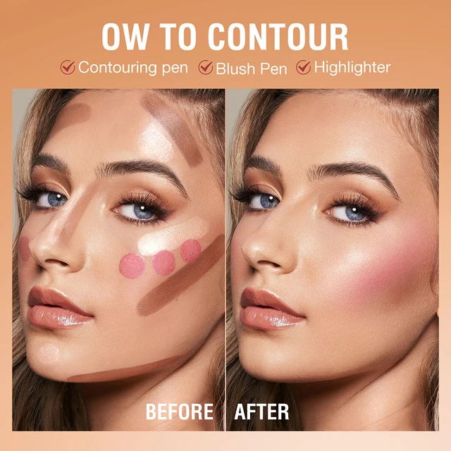 Mushroom Head Liquid Blusher Natural Cheek Tinted Red Rose Pink Face Rouge  Cream High Color Rendering Non-smudged Liquid Blush 4