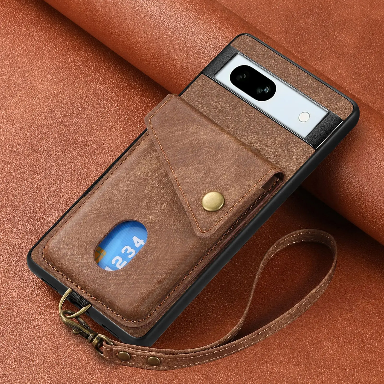 

Кожаный чехол для смартфона с магнитной застежкой для Google Pixel 7 7A 6 6A Pro