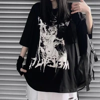 oversized women tshirt anime goth punk harajuku summer top dark aesthetic fairy grunge short sleeve female t shirt clothes