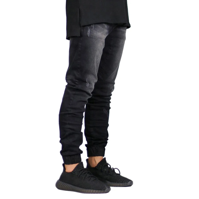 22ss Fashion High Street Dark Blue Men's Jeans Y2k Streetwear Stretch Leggings Jeans Mid Waist Skinny Denim Trousers