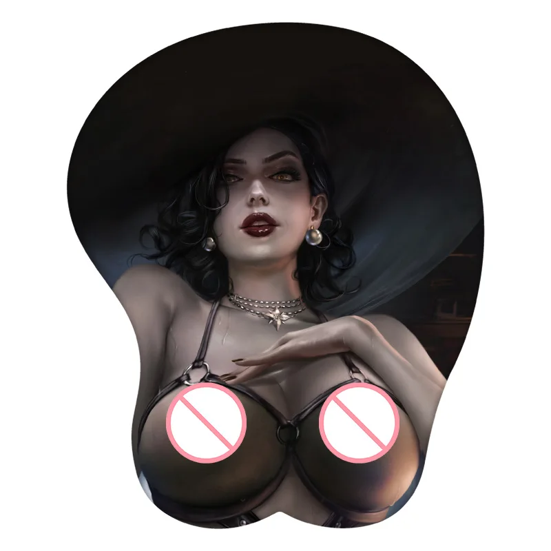 Фото Коврик для мыши Alcina Dimitrescu 3D, силиконовый сексуальный Оригинальный игровой коврик для запястья, подарок №3