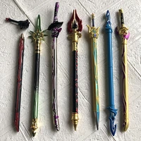 genshin impact cosplay anime shogun xiao tartaglia weapon pen metal sword gifts