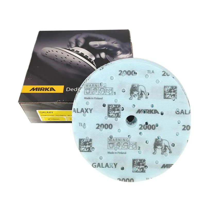 GALAXY Mirka Car Beauty Сухая шлифовальная наждачная бумага 6 дюймов 150 мм флокированная круглая бумага для деревообработки, полировки мебельной фурнитуры (art.: 3920d214cd720) - 3920d214cd720
