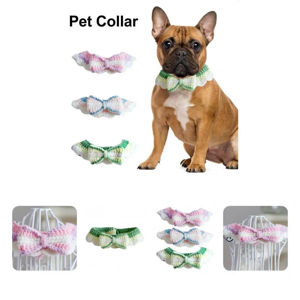 

Kitten Collar Useful Safe Decorative Elegant Bow Cats Bandana Collar for Daily Wear Pet Necklace Bow Collar