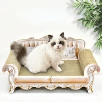 cat scratching board large recliner retro european style cozy cat sofa grinding claw durable corrugated cardboard cats toys