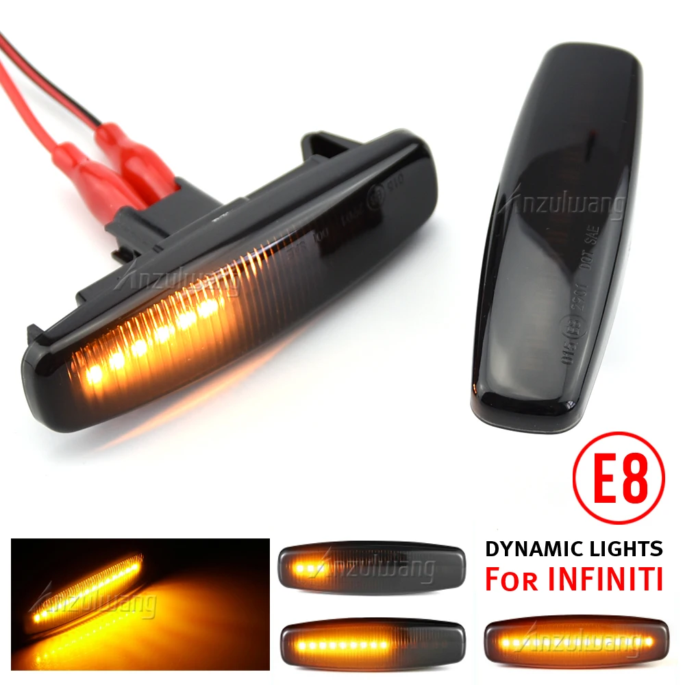 

Dynamic LED Side Mirror Signal Light For Infiniti EX25 EX35 EX37 FX35 FX37 FX50 G25 G35 G37 Q40 Q60 Q70 QX50 QX70 M25 M37 JX35