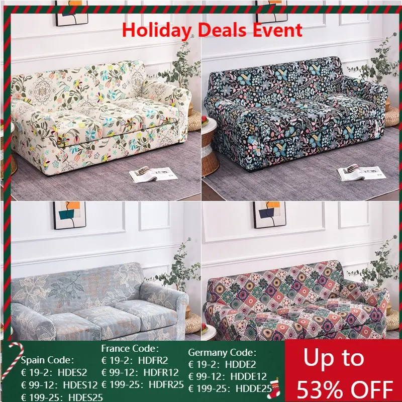 

Чехол для дивана эластичный на 1/2/3 места, чехлы из спандекса, Нескользящие, в богемном стиле, для гостиной