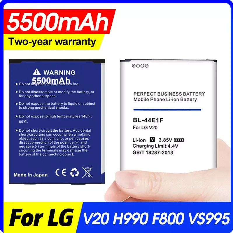 

5500mah Bl-44e1f for Lg V20 Battery H915 H910 H990n Us996 F800l Cell Phone Bl 44e1f Upgrade Bateria