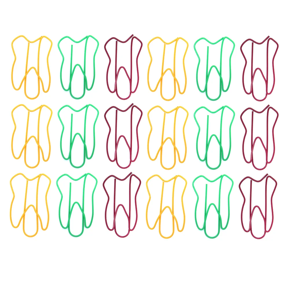 

Paper Clip Clips Metal Shaped Gift Party Note Photo Bookmark Fun Tooth Foldback Colored Holder Sink Pin