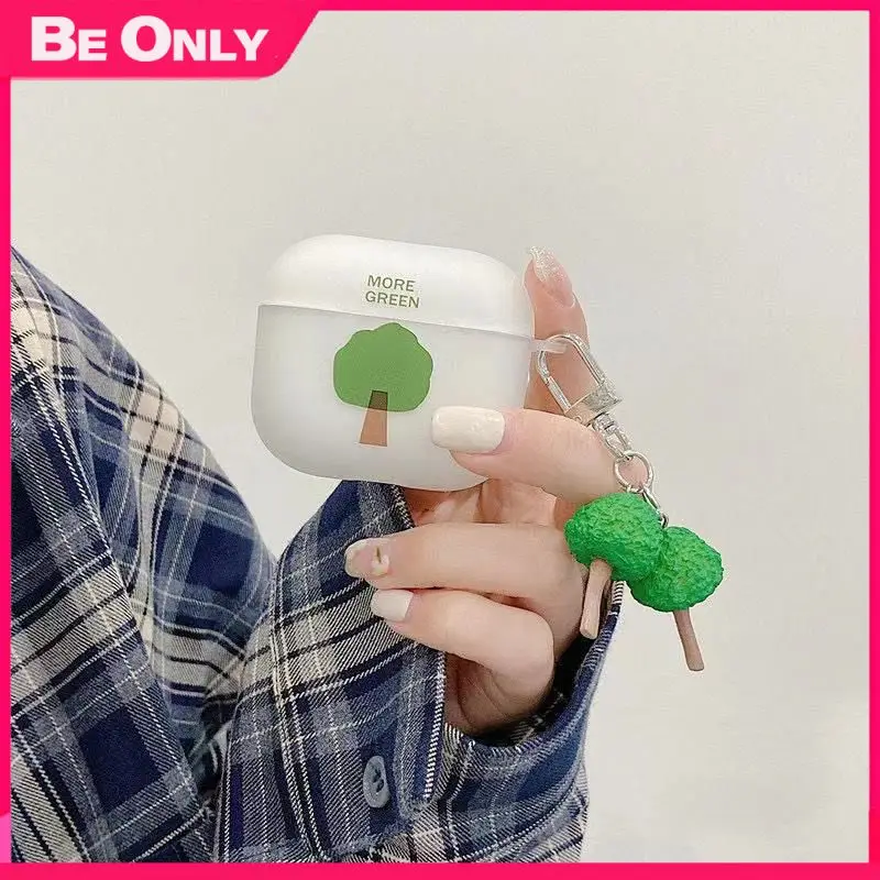 

Multi-color Simple Headphone Case Box Convenient Earphone Case For Airpods1 Lovely Stable Green Tree Soft Headphone Cover Tpu