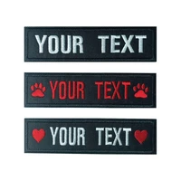 custom name patch personalized military patches tactical moral name patch with dog footprint or heart for dog collar harness