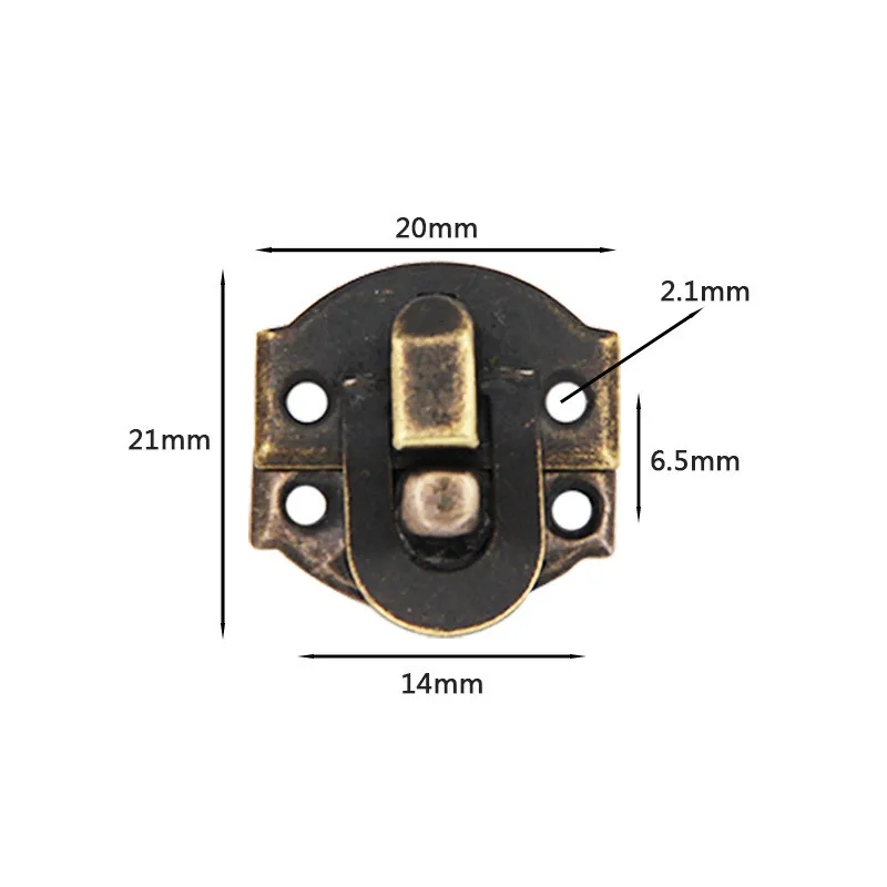 10 шт. антикварные застежки железный замок защелка для шкатулки застежка чемодана