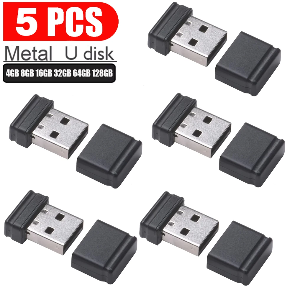 Фото 5 шт./лот супер мини-металлический USB-накопитель водонепроницаемый флэш-накопитель 128 ГБ 64 ГБ 32 ГБ 16 ГБ настоящая емкость флэш-накопитель подарок №1