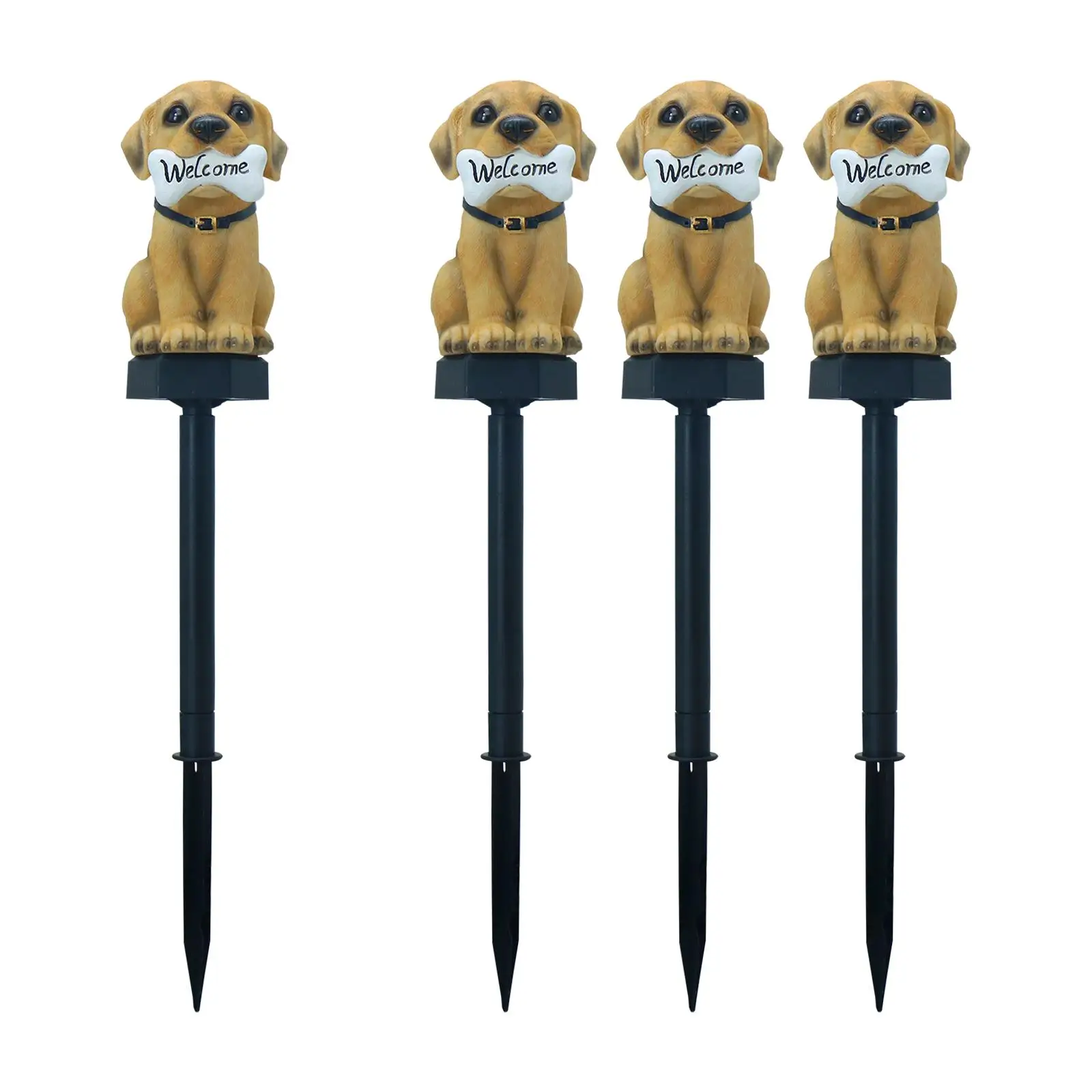 

LED Solar Lantern Welcome Sign Resin Solar LED Lights with Stake solar spots