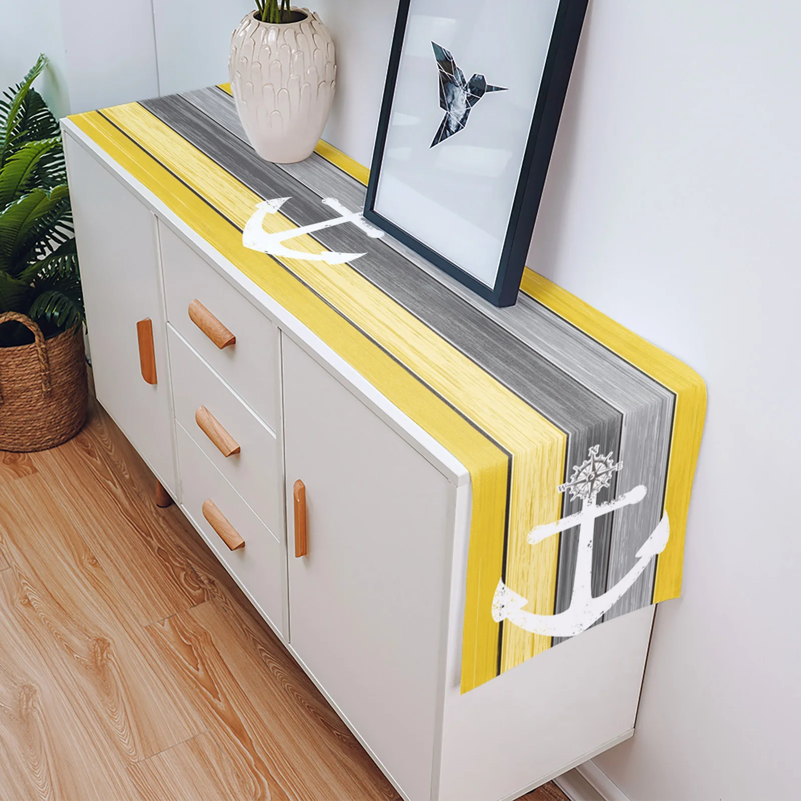 Ретро ферма сарай желто-серый градиентный кофейный столик Декор домашний декор