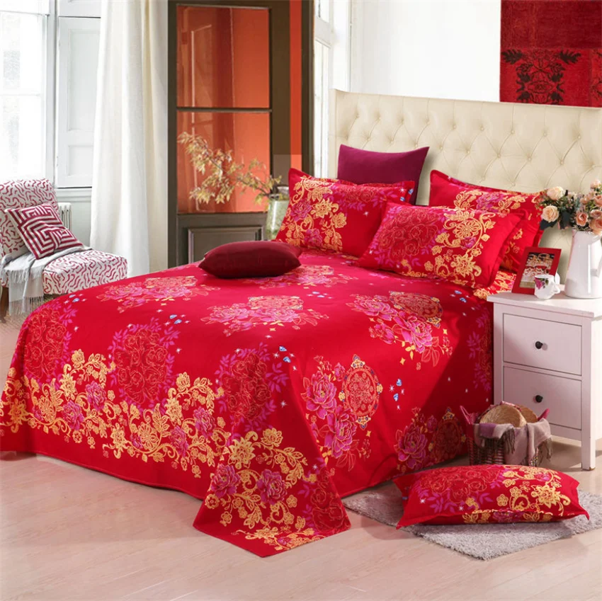 

3 Pieces Bed Sheet Set 1pc Flat Sheets and 2pcs Pillowcase Washed Cotton Beds Linens Soft Comfort Bed Cover Double Queen Size