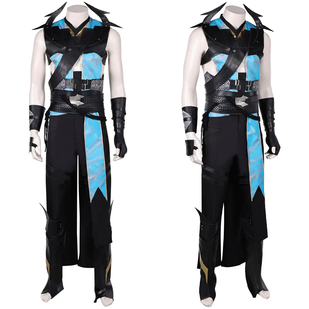 Костюм для косплея Quan chi мужчин и взрослых жилет штаны карнавальный костюм