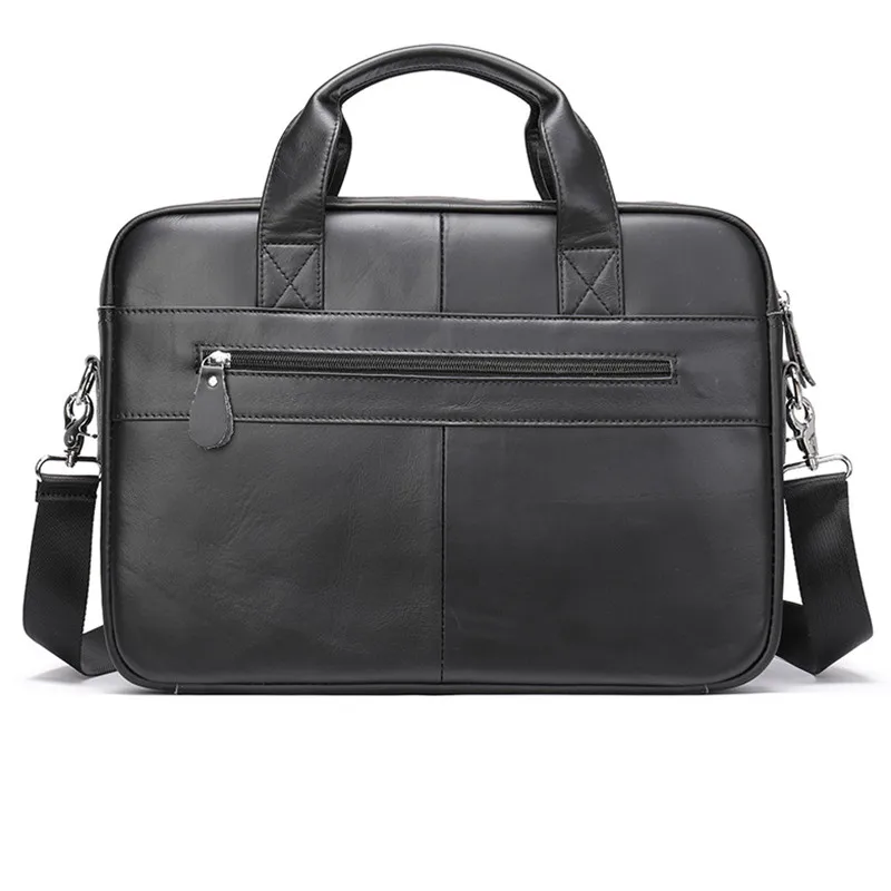 High Capacity Men's Genuine Leather Briefcases Office Male Shoulder Messenger Bag 15 inch Laptop Bag Business Man Handbags