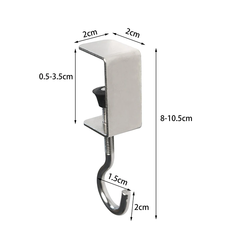 1/2/4шт 360° ° Вращающиеся стальные крючки для стола — съемная неразрушающая