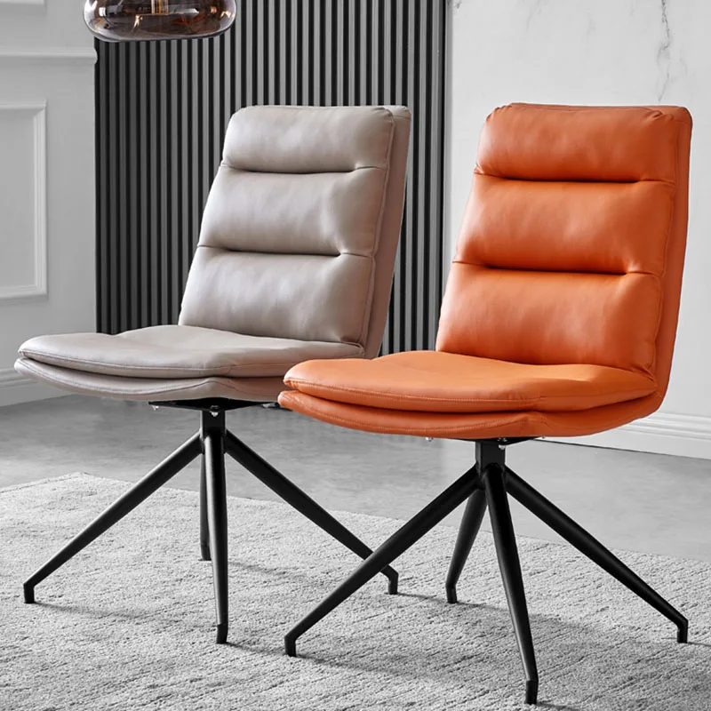 

Lounge Dining Chair Nordic Back Dining Chair Makeup Manicure Stool Computer Chair Hotel Rotatable Negotiation Kitchen Furniture