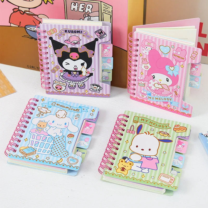 

10pcs Notebook Kawaii Kuromi My Melody Cartoon Coil This Girl's Heart Memo Notebook High-value Student Stationery Gifts