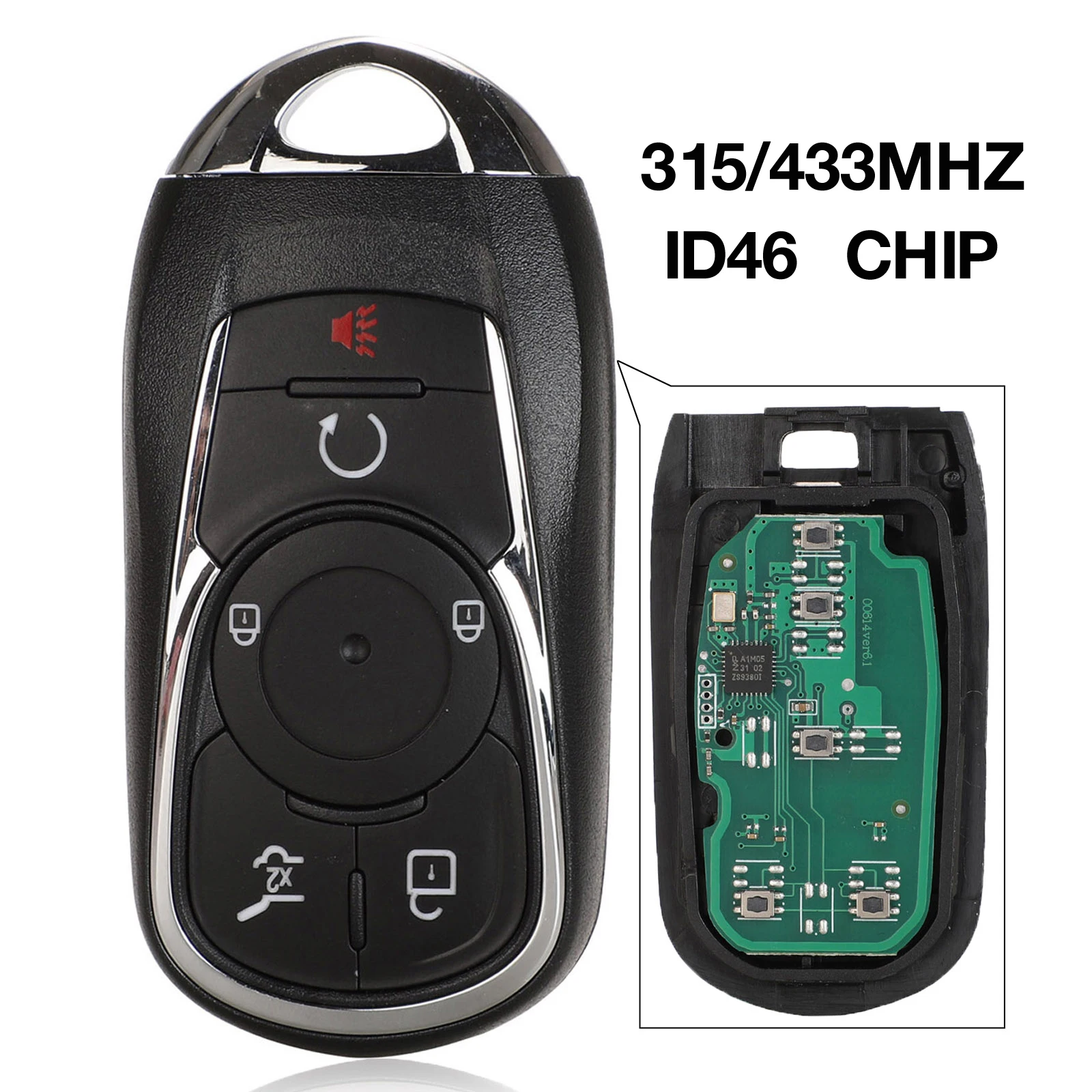 

jingyuqin 315/433MHz ID46 Chip HYQ4EA Smart Promixity Remote Car Key Fob For Buick LaCrosse Envision Encore 2017 2018 2019