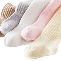 5 colors 0 2 years baby summer breathable stockings toddler girls boys solid color mesh elastic over knee anti mosquito socks