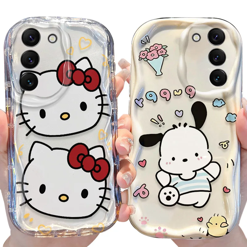Чехол Sanrio Pochacco для Samsung Galaxy S24 S23 S22 S21 Ultra Plus S20 FE A73 A72 A71 A55 A54 5G A53 A52 A51 4G A50S A50 Cover