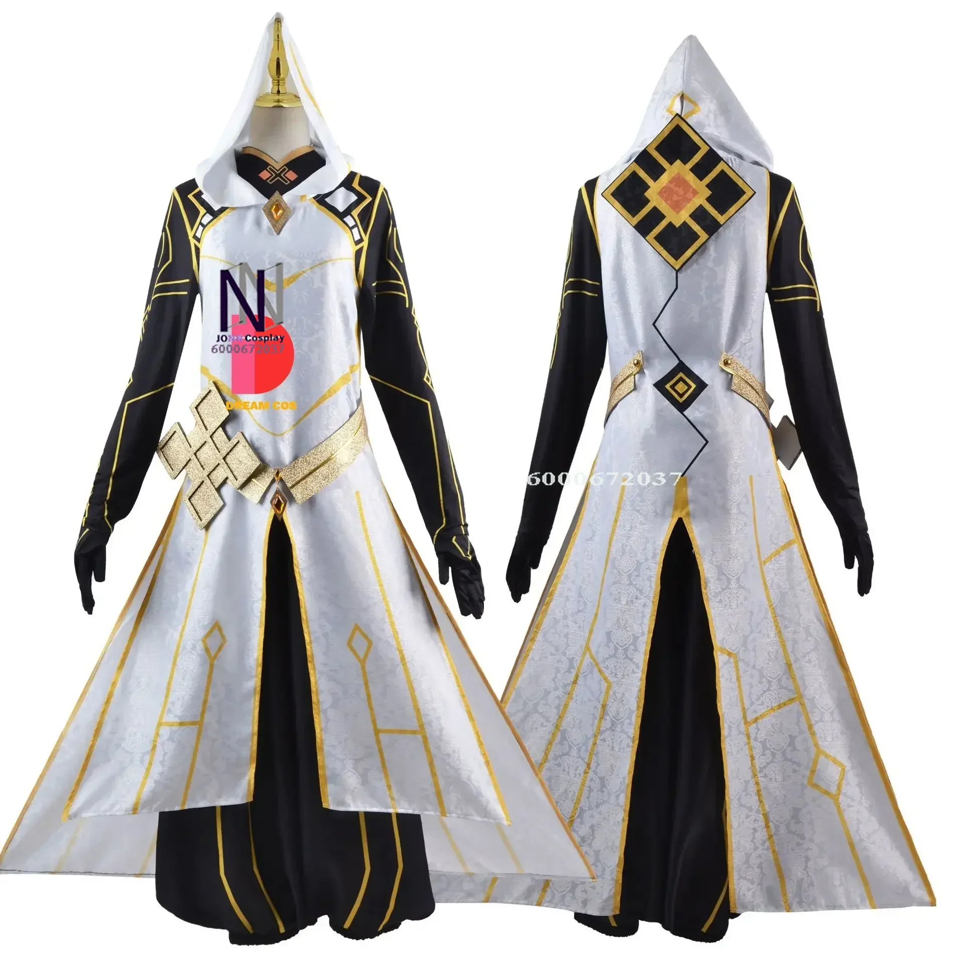 Genshin Impact Game Zhongli Косплей Костюм Боевой Аршон Полный комплект Парик Morax Наряд