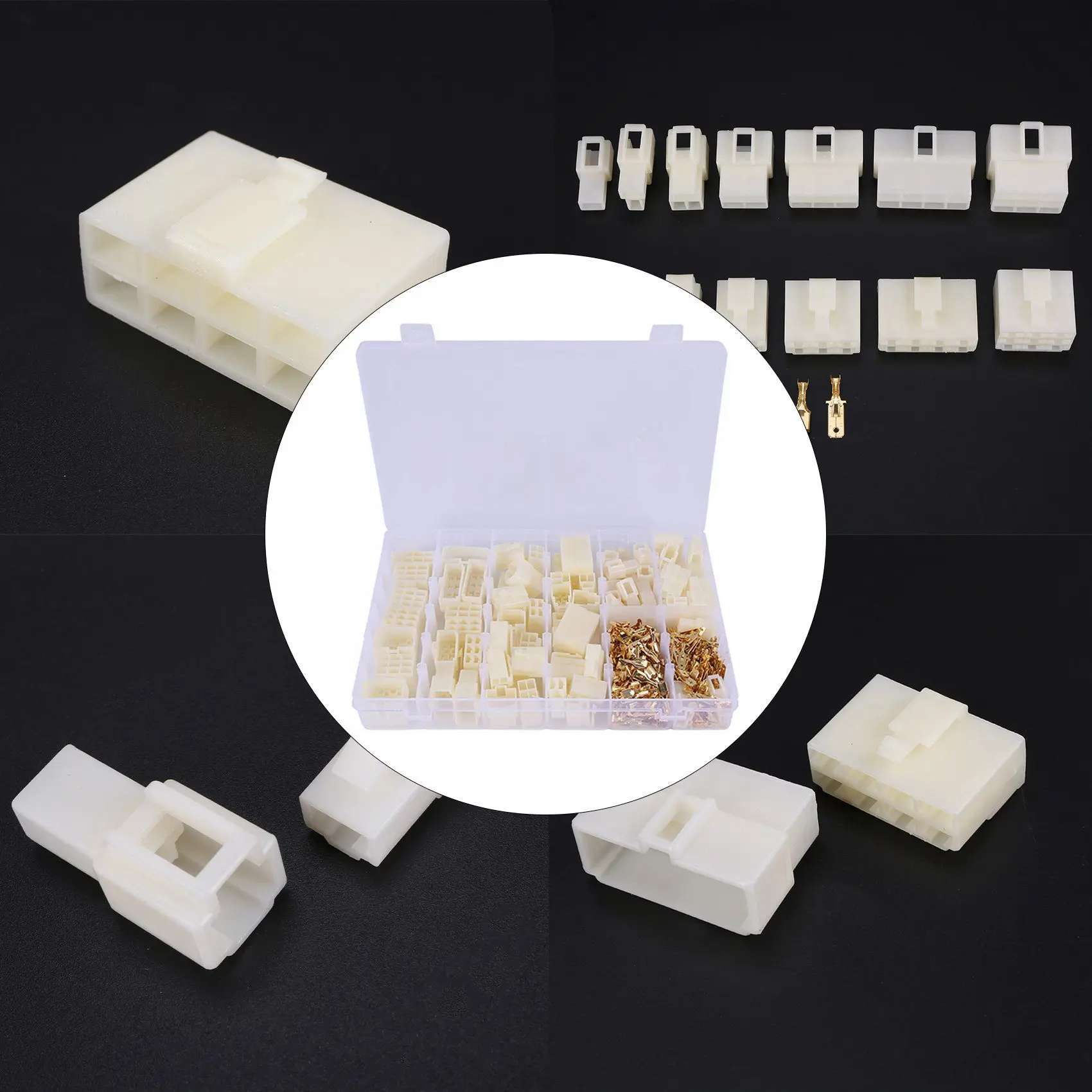 400 шт. 6 3 мм 1 2 4 8 9-контактный электрический автомобильный разъем для проводов