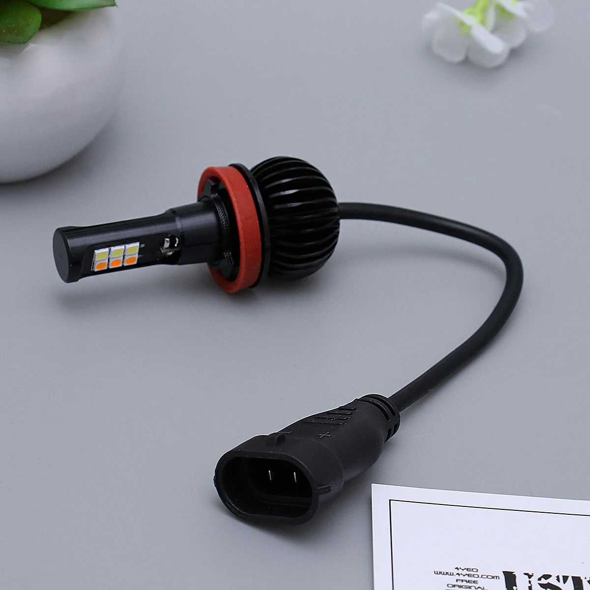 

2pcs Front Fog Lamp Super Bright Dual Color H8 H11 Daytime Running Front Fog Lamp for Vehicle