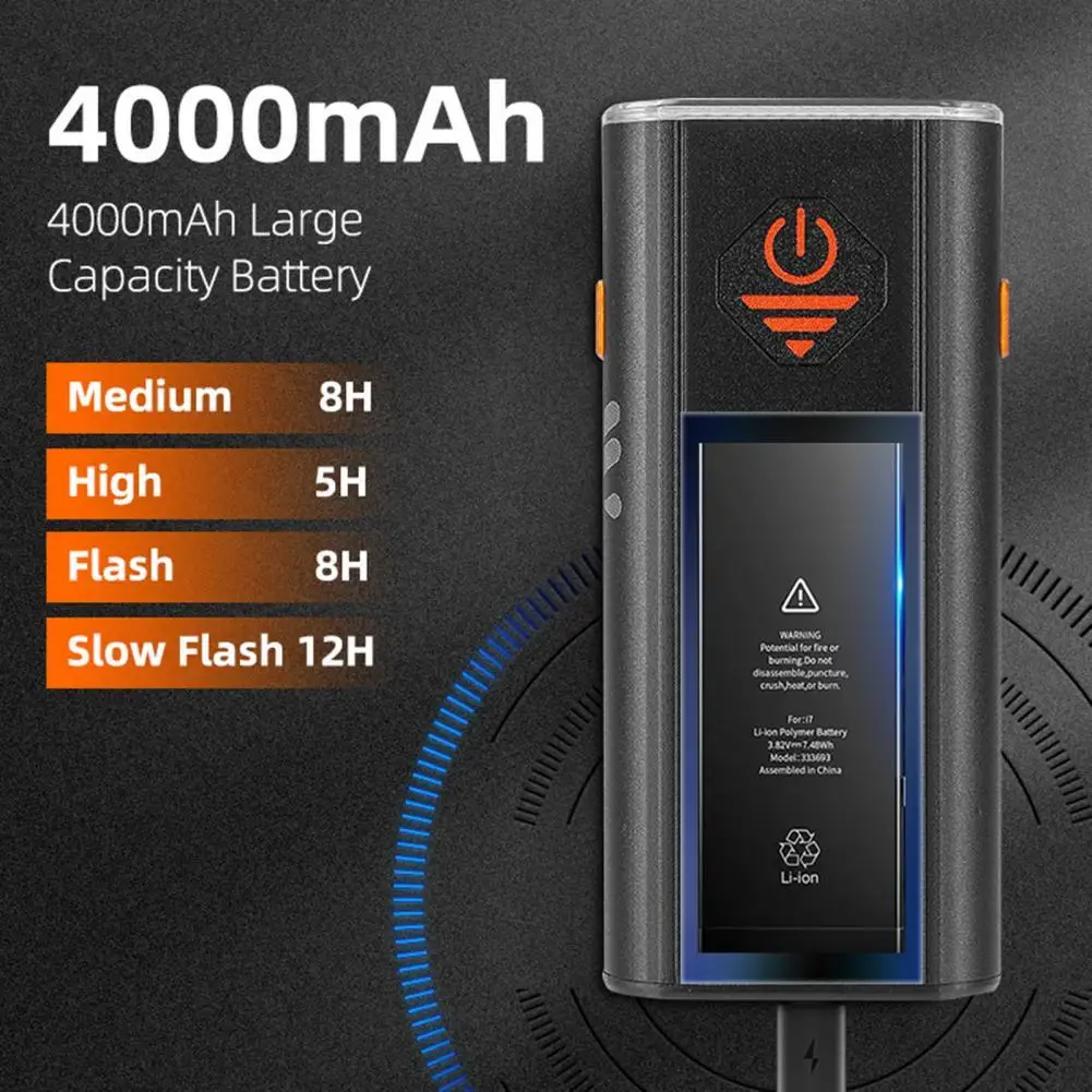 

Bicycle Headlight IPX6 Waterproof High Brightness 1000LM MTB Bike Headlamp Cycling Front Lighting for Outdoor