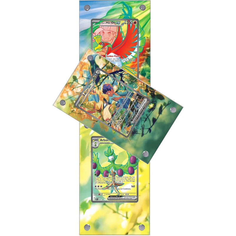 Фото Витрина для коллекционных карточек Yanmega Moltres Zacian Extended Art, подставка для карточек с расширенной росписью, аниме-витрина (без карточек) №1