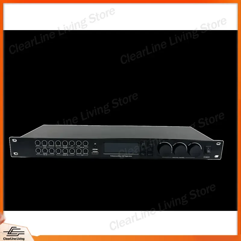 Фото Профессиональный цифровой аудиопроцессор GAK KT900 с эффектами DSP и звуковой картой для караоке, баров, школ, сценических выступлений и микшеров №3